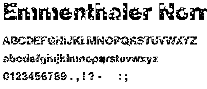Emmenthaler Normal font